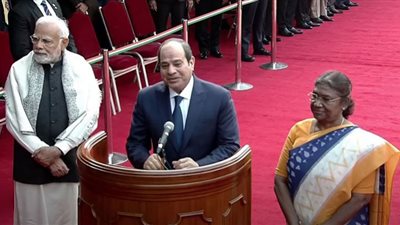 متحدث الرئاسة يصف مراسم استقبال السيسي بالهند بالاحتفاء الكبير لمصر