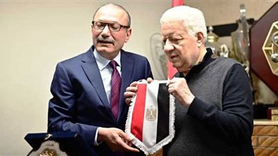 مرتضى منصور يستقبل السفير التركي لدى القاهرة بمقر النادي