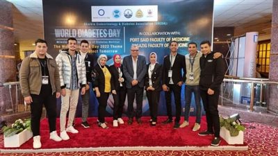 طلاب طب الزقازيق يشاركون في فعاليات الاحتفال باليوم العالمي لمرض السكر