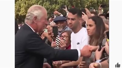 الملك تشارلز الثالث يصافح المحتشدين خارج قصر باكنغهام (شاهد)