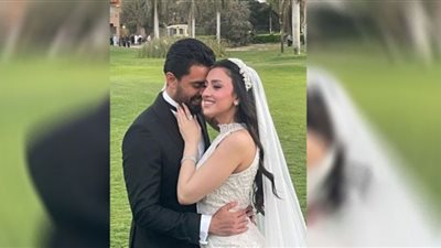 الصور الأولى من حفل زفاف إسلام جمال