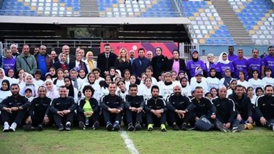 لاعبات سوهاج تشاركن في اللقاء المجمع للمشروع القومي ألف بنت ألف حلم