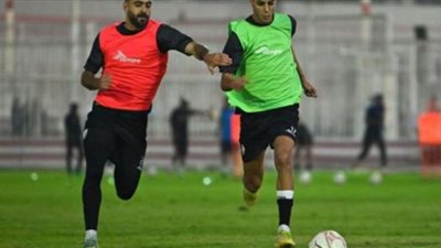 تدريبات فنية وخططية للاعبي الزمالك في المران