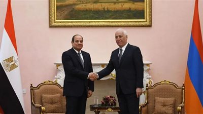 تفاصيل لقاء الرئيس السيسي ونظيره الأرميني 