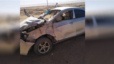 إصابة شخصين في انقلاب ميكروباص على طريق سوهاج - قنا