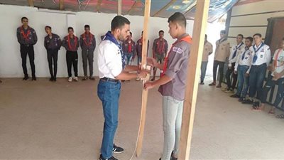 معسكر تدريبي للجوالة لتنمية المهارات الكشفية بكفر الشيخ