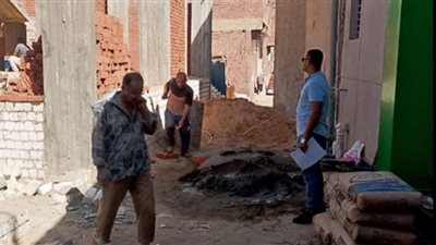 حي حلوان يتصدى لأعمال بناء مخالف
