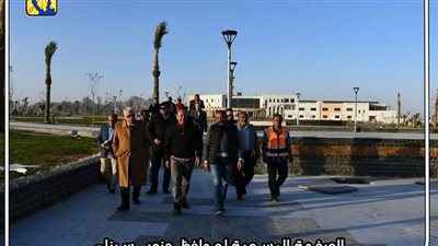 محافظ جنوب سيناء يتابع أعمال المول التجاري بالحديقة المركزية في شرم الشيخ