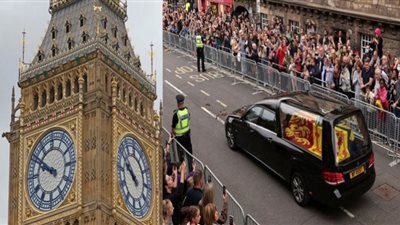 ساعة بيج بن تدق أجراس الوداع الأخيرة للملكة إليزابيث