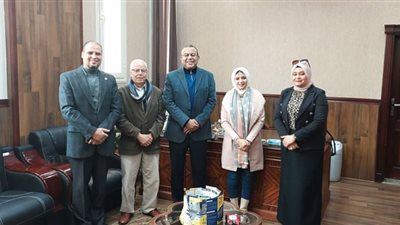 رئيس جامعة بنى سويف التكنولوجية يسقبل عميد كلية علوم الملاحة وتكنولوجيا الفضاء