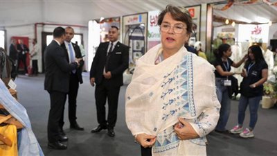 الممثلة الأمم المتحدة تشيدة بجناح القومى للمرأة بمؤتمر المناخ