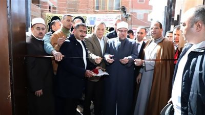 وزير الأوقاف ومحافظ الشرقية يفتتحان مسجد أبو شاور بقرية ابراش