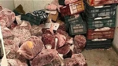 ضبط 2 طن لحوم وجبن موتزاريلا فاسدة داخل مطعم شهير