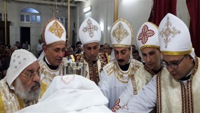 الأنبا برسوم يترأس أولى فعاليات الأرثوذكس بصنبو بعد ترقيته مطرانًا