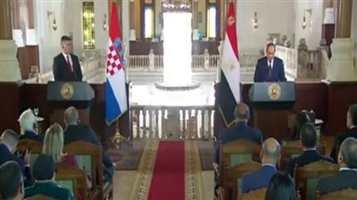 السيسي: كرواتيا تدعم مصر في قضايا محورية (شاهد)