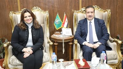 محافظ المنوفية يستقبل وزيرة الهجرة على هامش تنفيذ المبادرة الرئاسية 