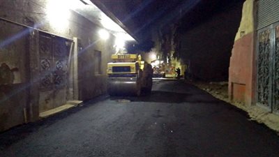 محافظ الجيزة يتابع أعمال رصف عدد من الشوارع بحي الوراق