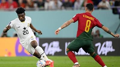 غانا تفرض التعادل على البرتغال في الشوط الأول