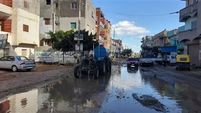 سقوط أمطار على مصيف بلطيم وبعض قرى كفر الشيخ