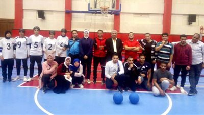 فريق جامعة طنطا يشارك فى مبارة ودية لكرة الهدف للمكفوفين