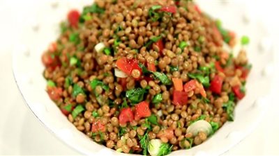 طريقة تحضير سلطة العدس الغنية بالبروتين الصحي للدايت