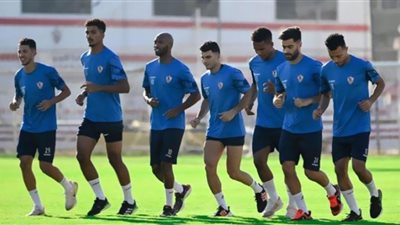 تدريبات بدنية قوية فى مران الزمالك