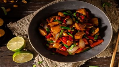 طريقة عمل دجاج ستر فراي بالخضار للرجيم