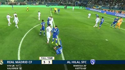 ريال مدريد يهزم الهلال 5-3 في مباراة ماراثونية ويتوج بكأس العالم للأندية
