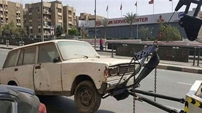 رفع السيارات المتهالكة والمتروكة بشوارع القاهرة والجيزة