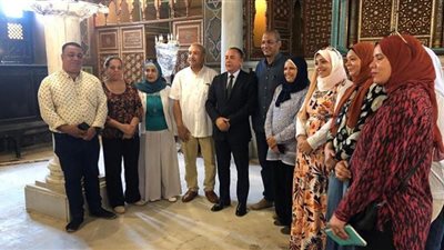 أمين عام «الأعلى للآثار» يتفقد معبد بن عذرا اليهودي استعدادا لافتتاحه