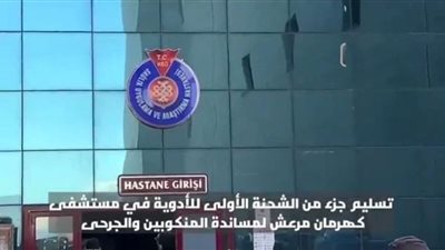 وصول الشحنة الأولى للأدوية في مستشفى كهرمان مرعش بمساعدات المصريين بتركيا