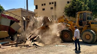 إزالة التعديات بشوارع ذكري إدريس وصلاح سالم وصيدناوي بالحوامدية والبدرشين