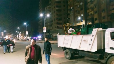 حملات الجيزة تمشط إشغالات المحال والمقاهي