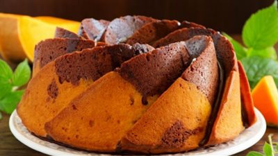 خطوات عمل كيك برتقال ماربل