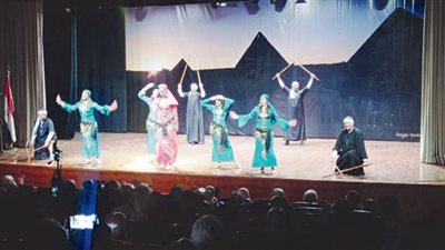 »التحطيب« و»التارانتيلا« على مسرح المتحف القومى للحضارة