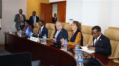 رئيس مفوضية الاتحاد الإفريقى يستقبل سكرتير الأمم المتحدة قبل القمة الإفريقية الـ36