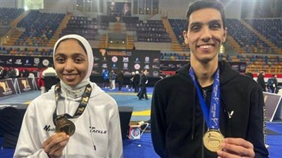 وزير الرياضة يُهنئ سيف عيسي وآيه شحاتة بذهبية كأس رئيس الاتحاد الدولي للتايكوندو