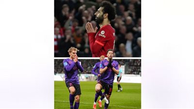 إمام عاشور يُقلد احتفال محمد صلاح في أولى مبارياته بالدوري الدنماركي