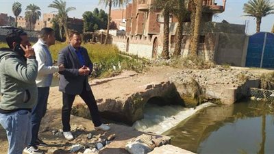 متابعة مناسيب المياه بالترع والمجاري المائية بالفيوم