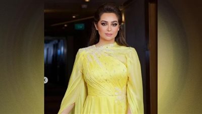 هبة مجدي ساحرة بالشيفون الأصفر (صور)