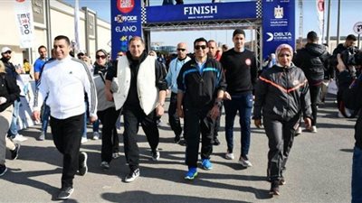وزير الرياضة يقود ماراثون رياضى ضمن فعاليات المعرض والمؤتمر الرياضي الدولي