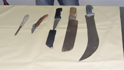 ضبط 187 قطعة سلاح أبيض