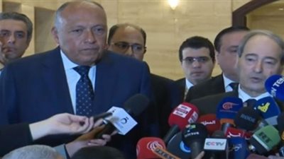 شكري: نقلت للأسد رسالة تضامن من السيسي بعد الزلزال (شاهد)