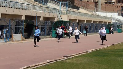 التصفيات النهائية لبطولة ألعاب القوى للمرحلة الإعدادية بنات بالفيوم
