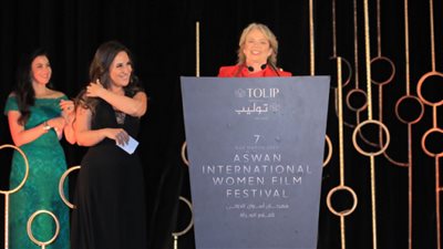 مهرجان أسوان الدولي لأفلام المرأة 2023| أمنية الإعلامية درية شرف الدين للسينما
