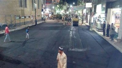 استكمال أعمال رصف الشوارع الرئيسية بسمالوط