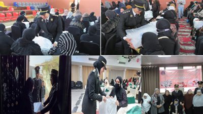 الداخلية توزع عبوات غذائية على المرأة المُعيلة