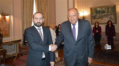 وزير الخارجية يبحث من نظيره الأرميني العلاقات الثنائية بين البلدين