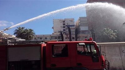 إخماد حريق نشب في محل بالمقطم