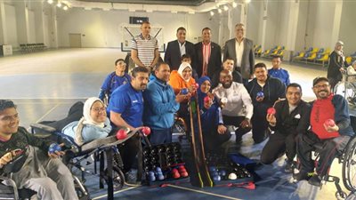 رئيس اللجنة البارالمبية الإفريقية يزور معسكر منتخب مصر للبوتشا